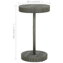 vidaXL szürke polyrattan kerti asztal 60,5 x 106 cm