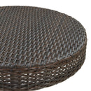vidaXL barna polyrattan kerti asztal 75,5 x 106 cm