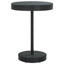 vidaXL fekete polyrattan kerti asztal 75,5 x 106 cm