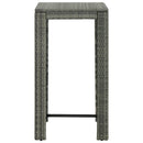 vidaXL szürke polyrattan kerti bárasztal 60,5 x 60,5 x 110,5 cm