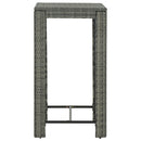 vidaXL szürke polyrattan kerti bárasztal 60,5 x 60,5 x 110,5 cm