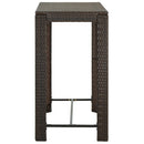vidaXL barna polyrattan kerti bárasztal 100 x 60,5 x 110,5 cm