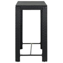 vidaXL fekete polyrattan kerti bárasztal 100 x 60,5 x 110,5 cm