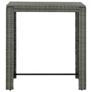 vidaXL szürke polyrattan kerti bárasztal 100 x 60,5 x 110,5 cm