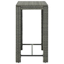 vidaXL szürke polyrattan kerti bárasztal 100 x 60,5 x 110,5 cm
