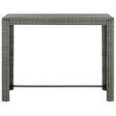 vidaXL szürke polyrattan kerti bárasztal 140,5 x 60,5 x 110,5 cm