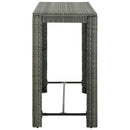 vidaXL szürke polyrattan kerti bárasztal 140,5 x 60,5 x 110,5 cm