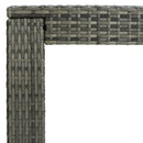 vidaXL szürke polyrattan kerti bárasztal 140,5 x 60,5 x 110,5 cm