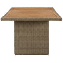 vidaXL barna polyrattan kerti étkezőasztal 200 x 100 x 74 cm