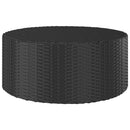 vidaXL fekete polyrattan teázóasztal 68 x 68 x 30 cm