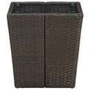 vidaXL barna polyrattan és edzett üveg dohányzóasztal 41,5x41,5x44 cm