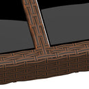 vidaXL barna üveglapos kerti asztal 200 x 150 x 75 cm
