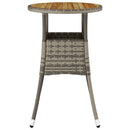 vidaXL szürke akácfa és polyrattan kerti asztal Ø60 x 75 cm