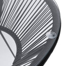 vidaXL fekete rattan és üveg kerti étkezőasztal Ø70 x 74 cm
