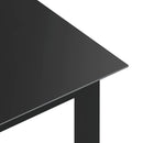 vidaXL black alumínium és üveg kerti asztal 150 x 90 x 74 cm