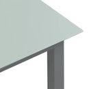 vidaXL világosszürke alumínium és üveg kerti asztal 190 x 90 x 74 cm