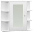 vidaXL fehér MDF tükrös fürdőszobaszekrény 66 x 17 x 63 cm