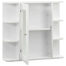 vidaXL fehér MDF tükrös fürdőszobaszekrény 66 x 17 x 63 cm