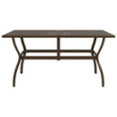vidaXL barna acél kerti asztal 140 x 80 x 72 cm