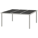 vidaXL üveg és acél kerti étkezőasztal 170 x 170 x 74,5 cm