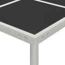 vidaXL üveg és acél kerti étkezőasztal 170 x 170 x 74,5 cm