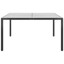 vidaXL atracitszürke acél és üveg kerti asztal 130 x 130 x 72 cm