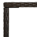 vidaXL barna polyrattan és üveg kerti bárasztal 70 x 70 x 110 cm