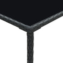 vidaXL fekete polyrattan és üveg kerti bárasztal 70 x 70 x 110 cm