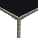 vidaXL szürke polyrattan és üveg kerti bárasztal 70 x 70 x 110 cm