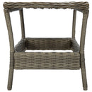 vidaXL barna polyrattan kerti asztal 45 x 45 x 46,5 cm