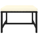 vidaXL 5 részes fekete polyrattan kerti kanapészett párnákkal