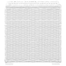 vidaXL 3 részes fehér polyrattan kerti napozóágy szett asztallal