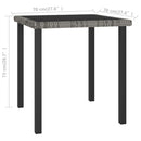 vidaXL szürke polyrattan kerti étkezőasztal 70 x 70 x 73 cm