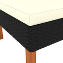 vidaXL 2 db polyrattan és tömör eukaliptuszfa sarokkanapé