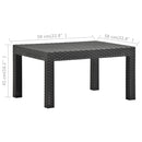 vidaXL antracitszürke PP rattan kerti asztal 58 x 58 x 41 cm