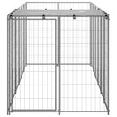 vidaXL ezüstszínű acél kutyakennel 330 x 110 x 110 cm
