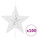 vidaXL 8 funkciós csillagdíszes fényfüggöny 500 hideg fehér LED-del