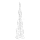 vidaXL dekoratív hideg fehér fényű LED-es akril fénykúp 120 cm