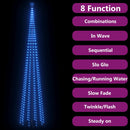 vidaXL kúp alakú karácsonyfa 752 kék LED-del 160 x 500 cm