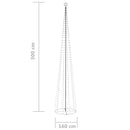 vidaXL kúp alakú karácsonyfa 752 kék LED-del 160 x 500 cm