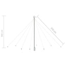 vidaXL bel- és kültéri kék karácsonyi favilágítás 576 LED-del 3,6 m