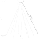 vidaXL hideg fehér bel- és kültéri karácsonyi égők 1300 LED-del 8 m