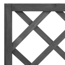 vidaXL fekete tömör fenyőfa rácsos kerti ültetőláda 70 x 30 x 135 cm