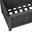 vidaXL fekete tömör fenyőfa rácsos kerti ültetőláda 70 x 30 x 135 cm