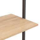 vidaXL 3 szintes világosbarna és fekete létrapolc 64 x 35 x 120,5 cm