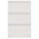 vidaXL 2 db fehér tömör fenyőfa éjjeliszekrény 40 x 29,5 x 64 cm