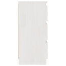 vidaXL 2 db fehér tömör fenyőfa éjjeliszekrény 40 x 29,5 x 64 cm