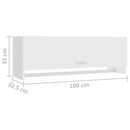 vidaXL fehér szerelt fa ruhásszekrény 100 x 32,5 x 35 cm