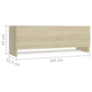 vidaXL sonoma tölgy színű szerelt fa ruhásszekrény 100 x 32,5 x 35 cm