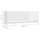 vidaXL magasfényű fehér szerelt fa ruhásszekrény 100 x 32,5 x 35 cm